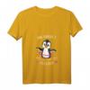 Damen Hula Hoop T-Shirt mit Pinguin Design - Lustiges Fitness Shirt mit V-Ausschnitt und Spruch für Trendbewusste