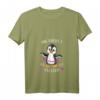 Damen Hula Hoop T-Shirt mit Pinguin Design - Lustiges Fitness Shirt mit V-Ausschnitt und Spruch für Trendbewusste