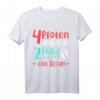 Lustiges Hund Witziges Geschenk Hundeliebhaber Gassi Gehen T-Shirt - Für Hundehalter, Hundetrainer & Züchter mit Spruch '4 Pfoten 2 Füße ein Team'