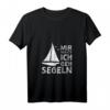 Damen Segeln T-Shirt mit V-Ausschnitt - Mir Reichts Ich geh Segeln Design, Perfektes Geschenk für Hobbyseglerinnen und Segelboot-Liebhaberinnen