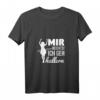 Damen V-Ausschnitt T-Shirt mit Spruch 'Mir reichts Ich geh hullern' – Lustiges Hula Hoop Motiv für Frauen