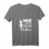 Damen V-Ausschnitt T-Shirt mit Spruch 'Mir reichts Ich geh hullern' – Lustiges Hula Hoop Motiv für Frauen