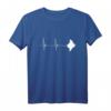 Manta Rochen Teufelsrochen Herzschlag EKG Puls Meer T-Shirt – Perfektes Geschenk für Taucher, Schnorchler & Meerestier-Liebhaber