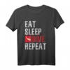 Eat Sleep Dive Repeat Taucher T-Shirt – Perfektes Geschenk für Taucher & Tauchurlauber, für Scuba, Freediving & Schnorcheln