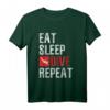 Eat Sleep Dive Repeat Taucher T-Shirt – Perfektes Geschenk für Taucher & Tauchurlauber, für Scuba, Freediving & Schnorcheln