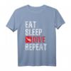 Eat Sleep Dive Repeat Taucher T-Shirt – Perfektes Geschenk für Taucher & Tauchurlauber, für Scuba, Freediving & Schnorcheln