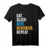 Eat Sleep Dive Dekobier Repeat Tauch T-Shirt für Taucher & Schnorchler – Perfektes Geschenk für Taucher, Apnoe & Gerätetauchen