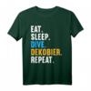 Eat Sleep Dive Dekobier Repeat Tauch T-Shirt für Taucher & Schnorchler – Perfektes Geschenk für Taucher, Apnoe & Gerätetauchen