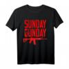 Distressed Sonntag GUNDAY AR15 Waffent-Shirt - Taktisches Schießstand T-Shirt, Perfekt für Waffensammler & Schießsportfans, Vatertag Geschenk