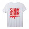 Distressed Sonntag GUNDAY AR15 Waffent-Shirt - Taktisches Schießstand T-Shirt, Perfekt für Waffensammler & Schießsportfans, Vatertag Geschenk