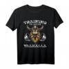 Training, um Valhalla Gewichtheben Gym Workout Fitness T-Shirt – Wikinger-Motiv für Kraftsport & Fitness, Geschenk für Männer & Frauen