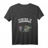 Damen Winter Gnoming Gnomes In Mask Plaid Hat Xmas Quarantine T-Shirt – Lustiges Weihnachtsgeschenk für Familie, Gartenliebhaber & Quarantäne-Partys