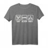 Go Kart T-Shirt mit 'Eat Sleep Race Kart' - Klassisch geschnitten, langlebig, perfekt für Rennfahrer & Motorsport-Fans