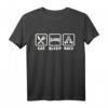 Go Kart T-Shirt mit Aufdruck 'Eat sleep Kart fahren' – Klassisch geschnitten, perfekt für Rennfahrer und Motorsportfans