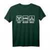 Go Kart T-Shirt mit Aufdruck 'Eat sleep Kart fahren' – Klassisch geschnitten, perfekt für Rennfahrer und Motorsportfans