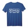 Go Kart T-Shirt mit Aufdruck 'Eat sleep Kart fahren' – Klassisch geschnitten, perfekt für Rennfahrer und Motorsportfans