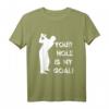 Zweideutiges lustiges Golf T-Shirt | Erwachsenen Humor Geschenk für Männer, Junggesellen & Partygänger – 'Your Hole Is My Goal'