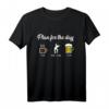 Tagesplan Kaffee Golfen Bier Spruch T-Shirt – Lustiges Geschenk für Golfer und Golferinnen, perfektes Geschenkidee für Kaffee- und Bierliebhaber