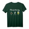 Tagesplan Kaffee Golfen Bier Spruch T-Shirt – Lustiges Geschenk für Golfer und Golferinnen, perfektes Geschenkidee für Kaffee- und Bierliebhaber