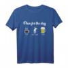 Tagesplan Kaffee Golfen Bier Spruch T-Shirt – Lustiges Geschenk für Golfer und Golferinnen, perfektes Geschenkidee für Kaffee- und Bierliebhaber