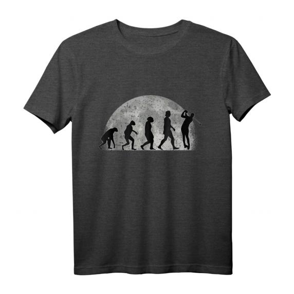 Golf T-Shirt mit Mond und Evolution Motiv – Perfektes Geschenk für Golfer, Golftrainer und Golfenthusiasten Golf T-Shirt mit Mond und Evolution Motiv – Perfektes Geschenk für Golfer, Golftrainer und Golfenthusiasten