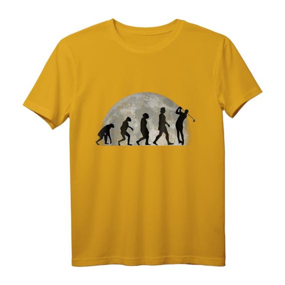 Golf T-Shirt mit Mond und Evolution Motiv – Perfektes Geschenk für Golfer, Golftrainer und Golfenthusiasten Golf T-Shirt mit Mond und Evolution Motiv – Perfektes Geschenk für Golfer, Golftrainer und Golfenthusiasten
