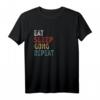 Eat Sleep Gong Repeat Lustiges Vintage Retro T-Shirt – Perfektes Geschenk für Gong-Fans, Kinder, Eltern & Kollegen zu Weihnachten oder Geburtstag