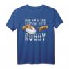 Lustiges Rugby T-Shirt mit Michelangelo Hand 'Am 8. Tag Erschuf Gott Rugby' – Perfekt für Fans, Mannschaften und Trainer