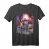 Meerschweinchen auf Skateboard im Weltraum T-Shirt - Lustiges Galaxy Tierdesign für Tierliebhaber und Skateboard-Fans