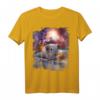 Meerschweinchen auf Skateboard im Weltraum T-Shirt - Lustiges Galaxy Tierdesign für Tierliebhaber und Skateboard-Fans