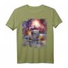 Meerschweinchen auf Skateboard im Weltraum T-Shirt - Lustiges Galaxy Tierdesign für Tierliebhaber und Skateboard-Fans