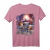 Meerschweinchen auf Skateboard im Weltraum T-Shirt - Lustiges Galaxy Tierdesign für Tierliebhaber und Skateboard-Fans