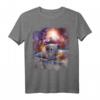 Meerschweinchen auf Skateboard im Weltraum T-Shirt - Lustiges Galaxy Tierdesign für Tierliebhaber und Skateboard-Fans