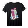 Skater Mädchen T-Shirt mit Kickflip-Design - Stylishes Streetstyle Skateboarding Shirt für Schule & Freizeit