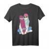Skater Mädchen T-Shirt mit Kickflip-Design - Stylishes Streetstyle Skateboarding Shirt für Schule & Freizeit