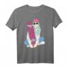 Skater Mädchen T-Shirt mit Kickflip-Design - Stylishes Streetstyle Skateboarding Shirt für Schule & Freizeit