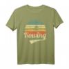 Ruderer Ruder Outfit im Vintage Retro Style - Trendiges Wassersport T-Shirt für Damen und Herren