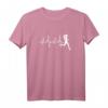 Laufen Marathon Joggen Herzschlag EKG Läufer Motiv T-Shirt – Lustiges Sportshirt für Frauen, perfekte Geschenkidee für Marathonläuferinnen und Joggerinnen