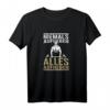 Lustiges Kraftdreikampf & Powerlifting T-Shirt mit Motiv 'Niemals aufgeben - alles aufheben!' – Perfektes Geschenk für Gym Buddy & Fitness-Enthusiasten