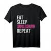 EAT SLEEP Handstand Repeat T-Shirt für Mädchen – Lustiges Gymnastik- und Turnshirt, ideales Geschenk für turnende Kinder