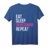 EAT SLEEP Handstand Repeat T-Shirt für Mädchen – Lustiges Gymnastik- und Turnshirt, ideales Geschenk für turnende Kinder
