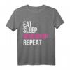EAT SLEEP Handstand Repeat T-Shirt für Mädchen – Lustiges Gymnastik- und Turnshirt, ideales Geschenk für turnende Kinder