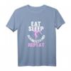 Damen Eat Sleep Handstand Repeat - Akrobatik, Gymnastik & Fitness T-Shirt für Frauen, perfektes Geschenk für Geburtstag & Weihnachten