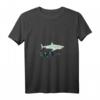 Damen Fisch Surfer Geschenk Unterwasserwelt Vintage Hai T-Shirt mit V-Ausschnitt – Perfekt für Meeresliebhaberinnen, Tierfreunde & Geschenke zu Weihnachten, Muttertag & Geburtstag