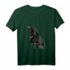 Damen Rabe Krähe T-Shirt mit V-Ausschnitt – Mystisches Halloween-, Horror- und Naturmotiv für Frauen