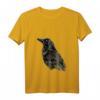 Damen Rabe Krähe T-Shirt mit V-Ausschnitt – Mystisches Halloween-, Horror- und Naturmotiv für Frauen
