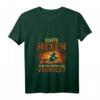 Damen Echte Hexen Sind Verrückt Besen Halloween Hexe T-Shirt mit V-Ausschnitt – Perfekt für Halloween-Partys & als Geschenk für Hexen-Fans