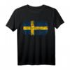 SCHWEDEN Flagge Damen Herren Kinder T-Shirt - Klassisch geschnitten, doppelt genähter Saum, perfektes Fan- und Souvenir-Shirt