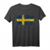 SCHWEDEN Flagge Damen Herren Kinder T-Shirt - Klassisch geschnitten, doppelt genähter Saum, perfektes Fan- und Souvenir-Shirt