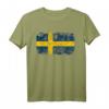 SCHWEDEN Flagge Damen Herren Kinder T-Shirt - Klassisch geschnitten, doppelt genähter Saum, perfektes Fan- und Souvenir-Shirt